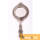 Beautifully Carved Round Shape Silver Plating Hand Mirror for Makeup, Travelling, Salon Mirror & Decorative Mirror Antique Item for Wedding Gifts...