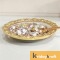 Rci Handicrafts Glass Plate Mukhwas Tray,Saunf Supari candy,Dry fruit and Sweets Serving Tray in Traditional Design Metal for Table Showpiece Decorative,Mouth Freshner Tray,(Pack Of- 1 Glass Tray,1 Spoon)...