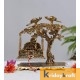 Krishna jhula palna sitting under tree laddu gopal makhan chor kahna gold plated