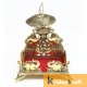 Metal Laddu Gopal Jhula singhasan gold plated elephant embose 