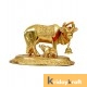 Kamdhenu Cow Mini Ovel base Gold Plated