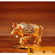 Kamdhenu Cow with calf gold oxidized Finish Medium Size