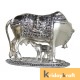 Kamdhenu Cow with Calf Xl Silver Plated Statue for Good Luck 