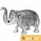 Metal Elephant Small Size Silver Polish for Showpiece Enhance Your Home