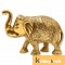 Metal Elephant Medium Size Gold Polish for Showpiece Enhance Your Home