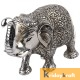 Metal Elephant Medium Size Silver Polish for Showpiece Enhance Your Home