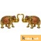 Metal Animal Figurine Elephant  Menakari Set gold plated 2 pcs set for home decor 