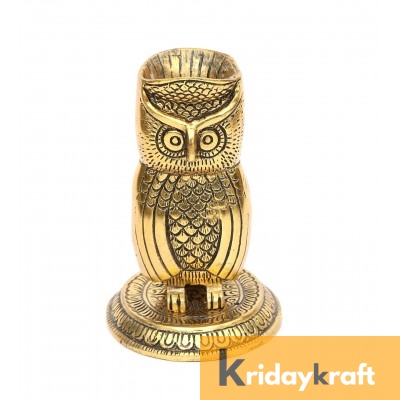 Multi use metal Owl Showpiece Decorative for Pen Holder/Flower Vase/Showpiece Diwali Decoration Gift for Family Friends