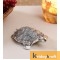 Metal Animal Figurine Tortoise feng-shui Big Antique Silver Plated