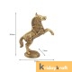 Metal Animal Figurine jumping horse gold plated for home decor