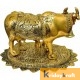 Kamdhenu Cow and calf God-dess nandani gold plated 