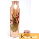 Copper Bottle for Water 1 Litre peacock printed, Dirt Proof, Leak Proof and Joint Less, Ayurveda and Yoga Health Benefits Water Bottle