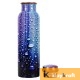 Copper Bottle for Water 1 Litre  water bubbles printed, Dirt Proof, Leak Proof and Joint Less, Ayurveda and Yoga Health Benefits Water Bottle