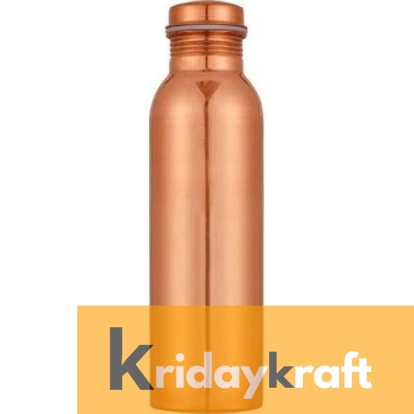 Copper Bottle for Water 1 Litre Matt Finish Dirt Proof, Leak Proof and Joint Less, Ayurveda and Yoga Health Benefits Water Bottle