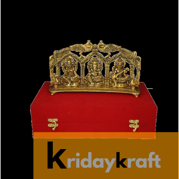 Valvet Box Laxmi ganesh saraswati statue for Returns Gifts and coporate gifts