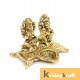 Laxmi Ganesh Idol Showpiece Oil Lamp Diya Deepak Gold Plated