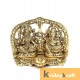 Laxmi Ganesh Idol Showpiece Mehrav with diya Gold Plated