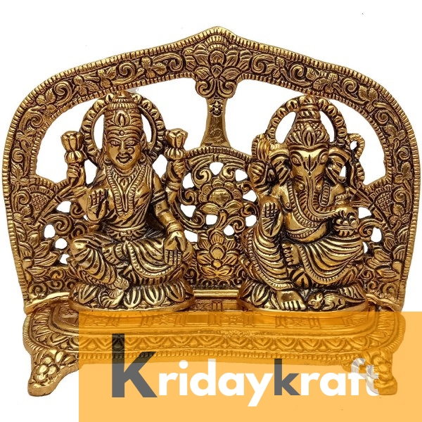 Laxmi Ganesh Idol Showpiece Mehrav Gold Plated