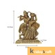 Radha Krishna Dancing with Flute Gold plated for Home Decor Showpiece Gifts Idols