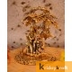 Radha Krishna Sitting Under Tree with Flute gold plated for Home Decor Showpiece Gifts Idols