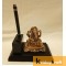  Wooden Pen Stand Base Lord Ganesha reading book Mini Gold Plated for Gifts