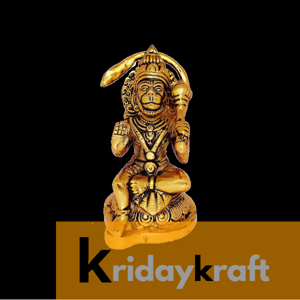 Rci Handicraft Hanuman ji Metal Statue,Bajrangbali Murti for Pooja & Decor Your Home,Office,Religious idol Statue Gift Purpose,Table Showpiece Figurines,(Pack Of 1 Hanuman Ji Murti ) for Car DashBoard...