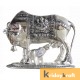 Kamdhenu Cow with Calf Xl Silver Plated Statue for Good Luck 
