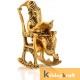 Lord Ganesha Statue Sitting on 3D Moving Chair and Reading Ramayan